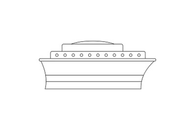 Ship icon, outline style.
