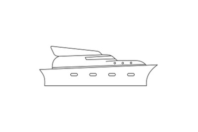 Motor icon, outline style.