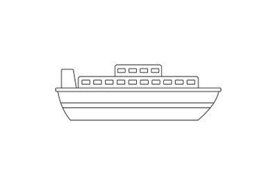 Steamer icon, outline style.
