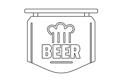 Label of beer icon, outline style.