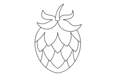 Hop icon, outline style.
