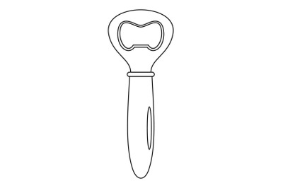 Bottle opener icon, outline style.
