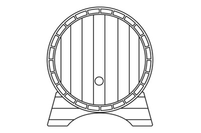 Beer barrel icon, outline style.