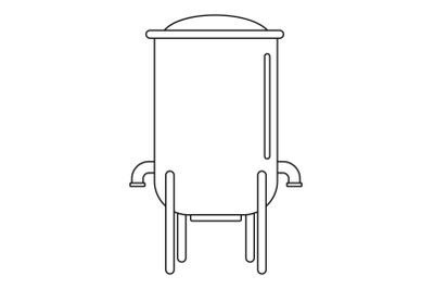 Barrel icon, outline style.
