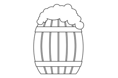 Full barrel icon, outline style.