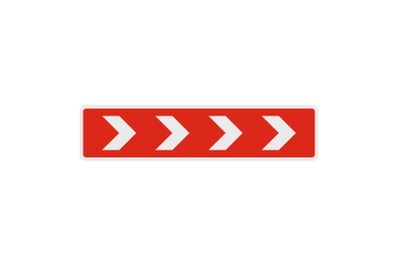 Detour on the right side icon, flat style.