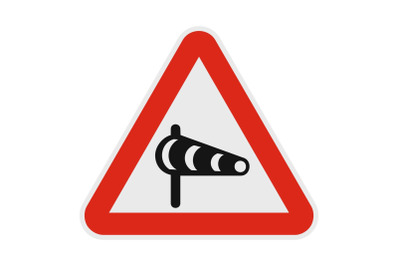 Side wind icon, flat style.
