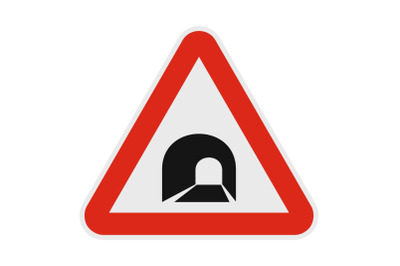 Tunnel icon, flat style.