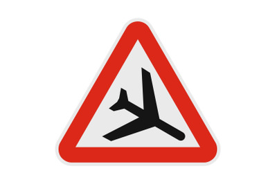 Airplane icon, flat style.