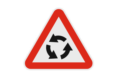 Circular motion icon, flat style.