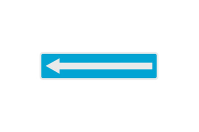 Left arrow icon, flat style.
