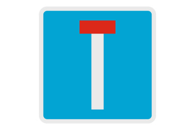 Road deadlock icon, flat style.