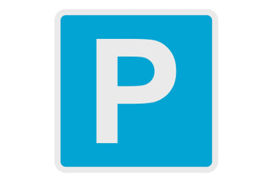 Parking place icon, flat style.