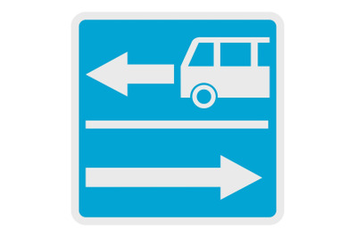 Road for route auto icon, flat style.