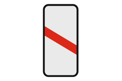 Railway crossing icon, flat style.