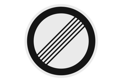 End of all restriction icon, flat style.