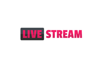 Live stream icon, flat style.