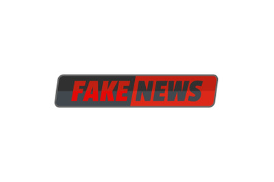 Fake news icon, flat style.