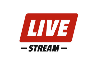 Hot live stream icon, flat style.