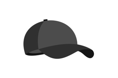 Big baseball cap icon, flat style.