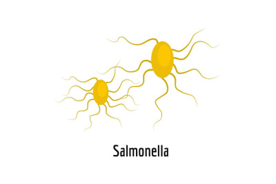 Salmonella icon, cartoon style.