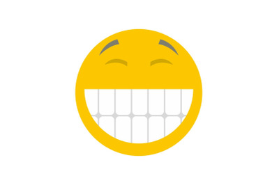 Smile icon vector flat