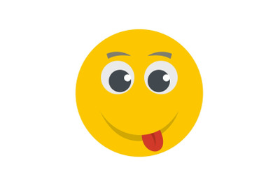 Smile icon vector flat