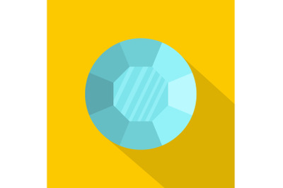 Gemstone icon, flat style.