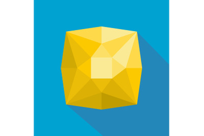 Square diamond icon, flat style.