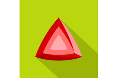 Red diamond icon, flat style.