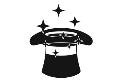 Hat with a star icon, simple style.