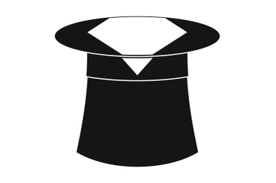 Hat with napkin icon, simple style.