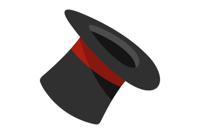 Inverted hat icon, cartoon style.