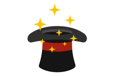 Hat with a star icon, cartoon style.