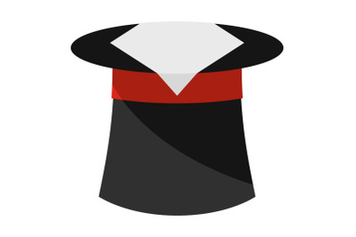 Hat with napkin icon, cartoon style.