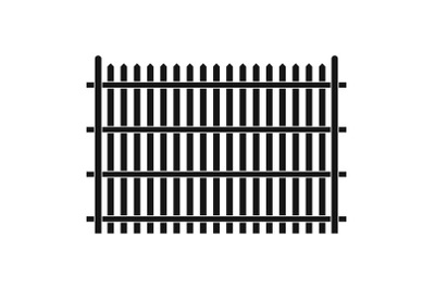 Country fence icon, simple style.