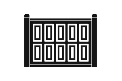 Concrete fence icon, simple style.