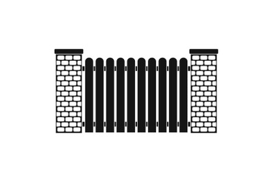 City fence icon, simple style.