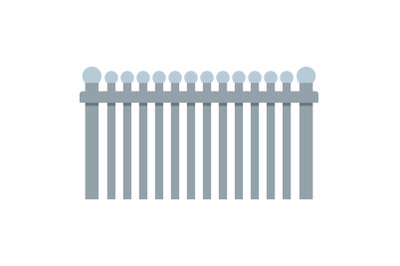 Fence with ball icon, flat style.