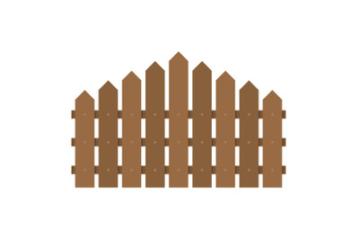 Triangular fence icon, flat style.