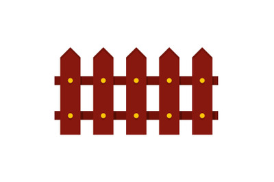 Plank fence icon, flat style.