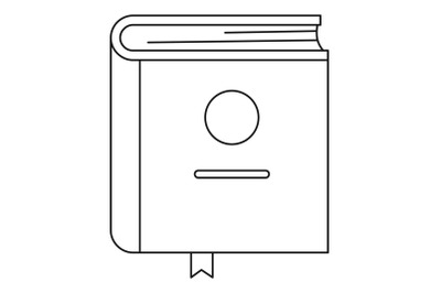 Study icon, outline style.