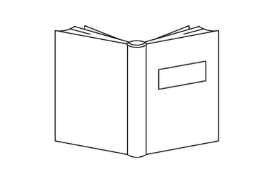 Education book icon, outline style.