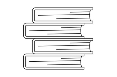 Library icon, outline style.
