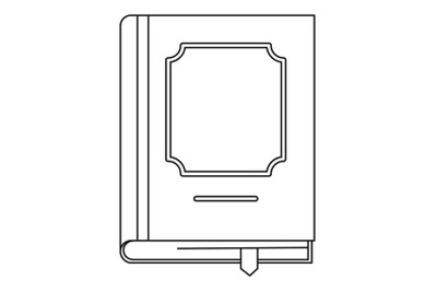 Classbook icon, outline style.