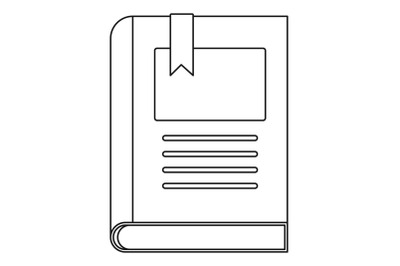 Story book icon, outline style.