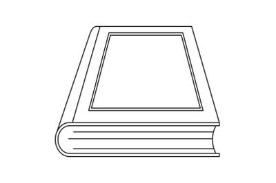 School book icon, outline style.