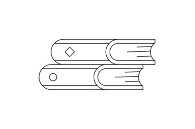 Reading icon, outline style.