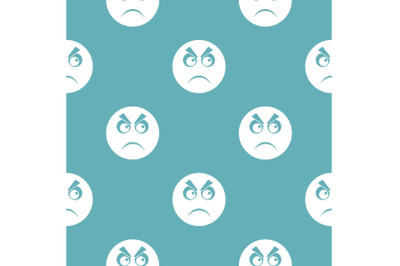 Angry smile icon vector simple
