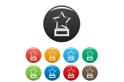 Star award icon vector simple